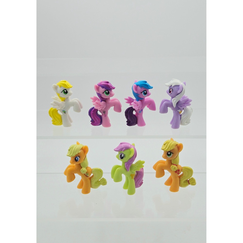 My Little Pony Mini Figures Lot of 7 Pegasus Earth Pony 2 Inch Multi-Color - 05